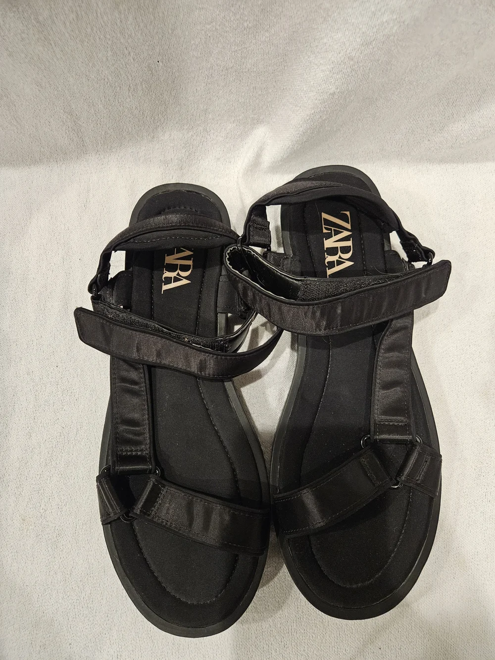 Zara Black Sport Sandals with Adjustable Straps US 10 - Picture 3 of 4